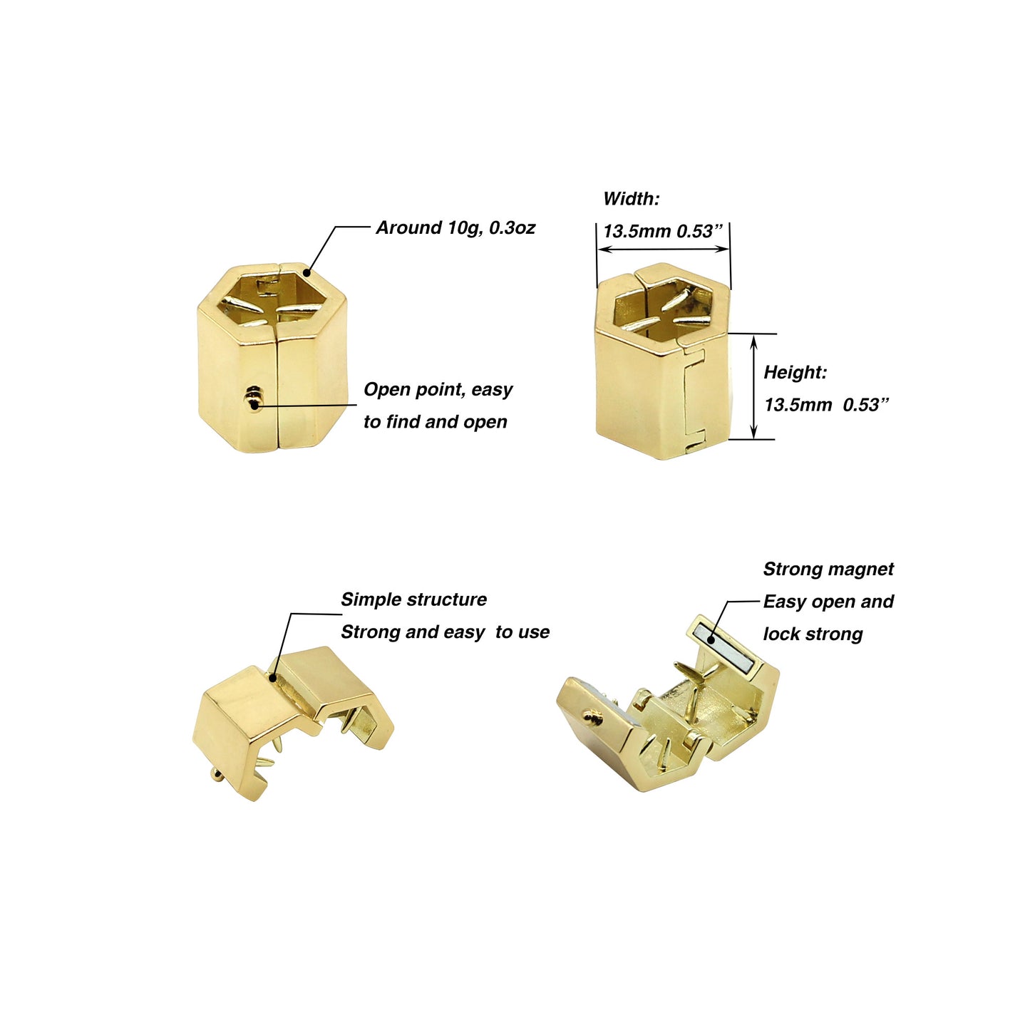 Gold Hexagon Amtu Hair Weights