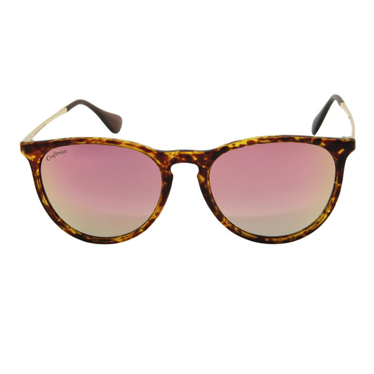 Amber Tortoise Sunglasses with Pink Mirror Lenses