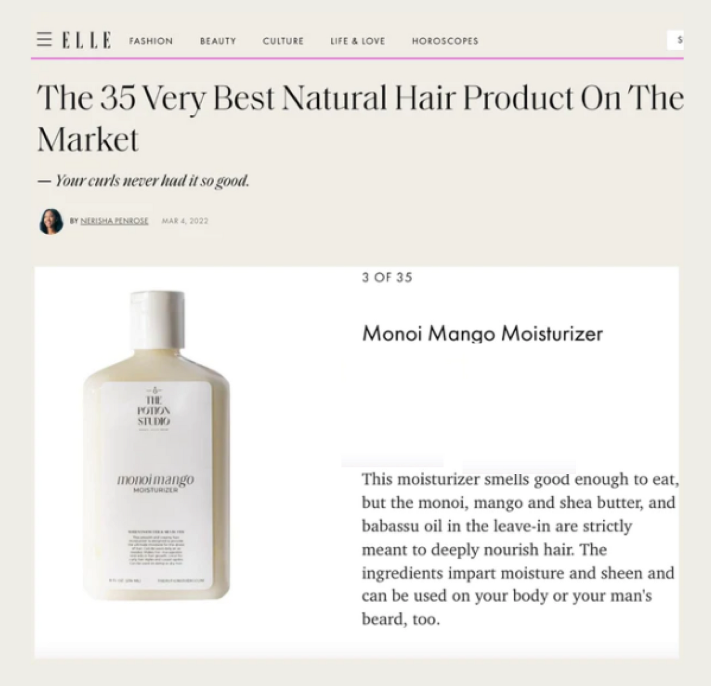 MONOI MANGO MOISTURIZER